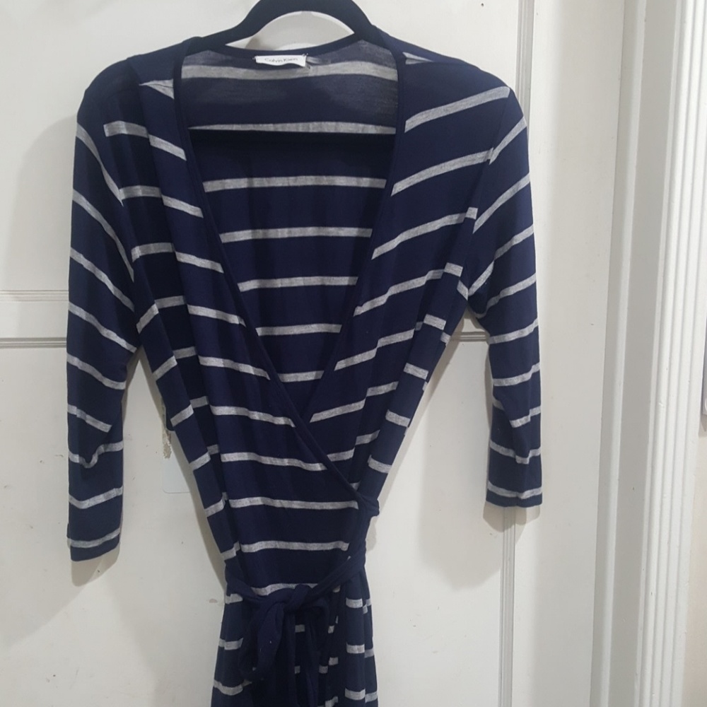 Calvin Klein faux wrap dress lo